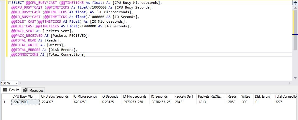 output of all system statistics in one shot