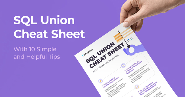 CodingSight - SQL Union Cheat Sheet Download Free PDF