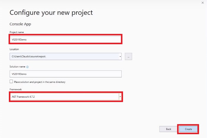 Visual Studio 2019 Project Example 2