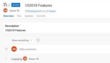 Visual Studio 2019 Pull Request 1