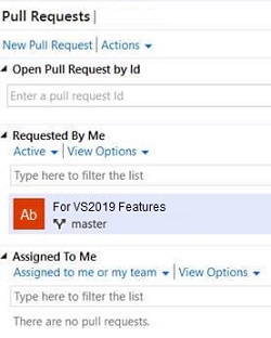 Visual Studio 2019 Pull Request 2