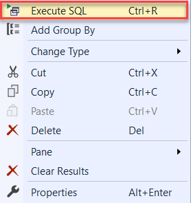 Execute SQL