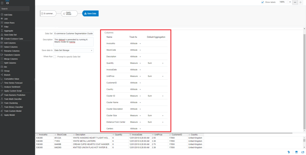 Save the data flow and click Start to run this data flow.