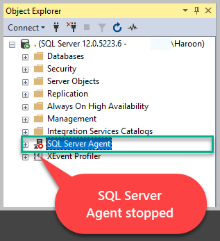 Stopped SQL Server Agent