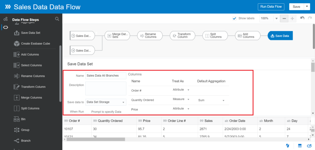 Click Save and Run Data Flow