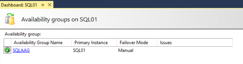Availability Group Dashboard