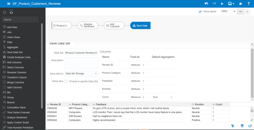 Save the new data to the dataset