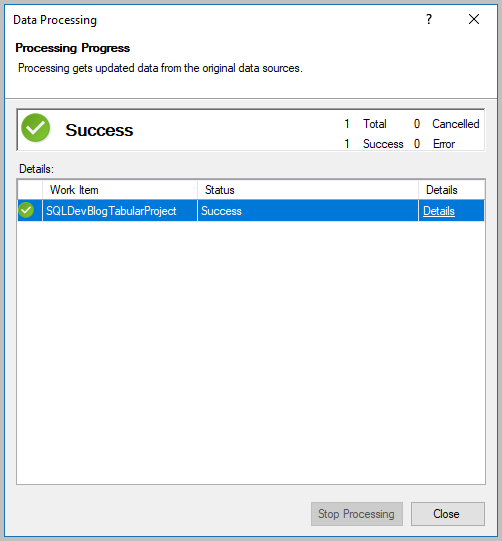 Successfully Processed Database