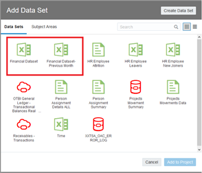 Choose the Financial datasets