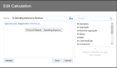 % Operating Expense to Revenue = Operating / Revenue