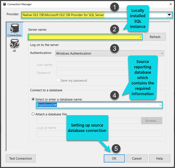 Create the Source Connection 