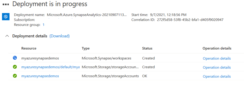 synapse workspace deployment