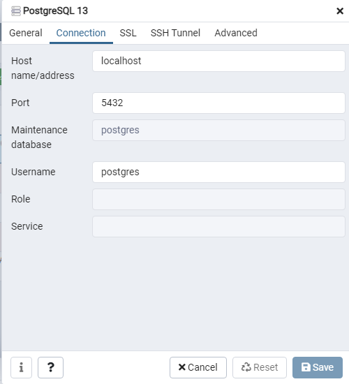 connection details in postgres