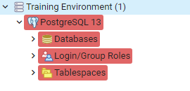 training environment in postgres