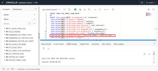 Using SQL/PL Functions JSON VALUE and JSON QUERY 