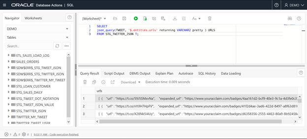 Using SQL/PL Functions JSON VALUE and JSON QUERY 