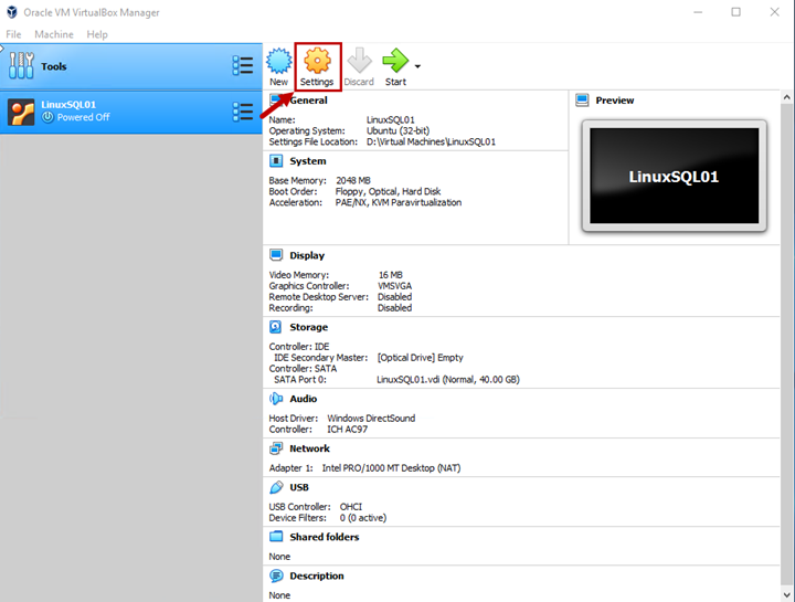 Configure the Network interface