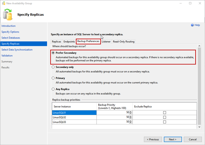 Backup Preferences