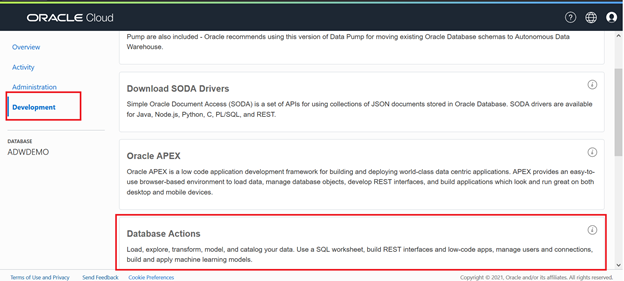 Enabling User Access to SQL Developer Web