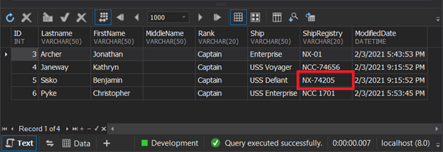 The records in people table before INSERT…ON DUPLICATE KEY UPDATE