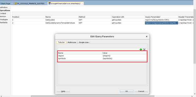 Editing the Header Parameter