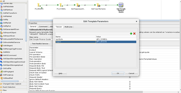 Click the RequestTemplate tool parameter