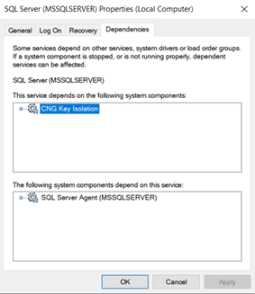 SQL Server Dependencies