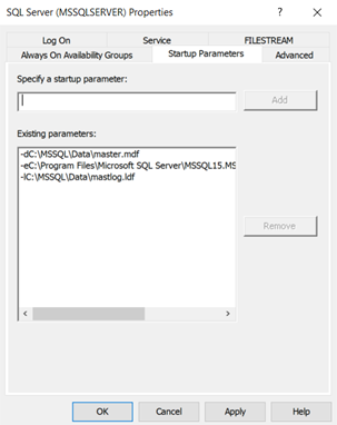 SQL Server Startup Parameters