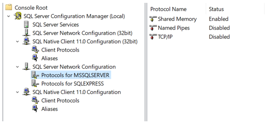 SQL Server Client Protocols