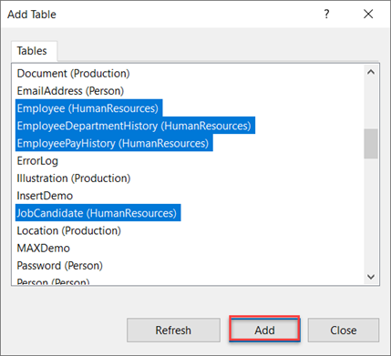 The Database Diagram window