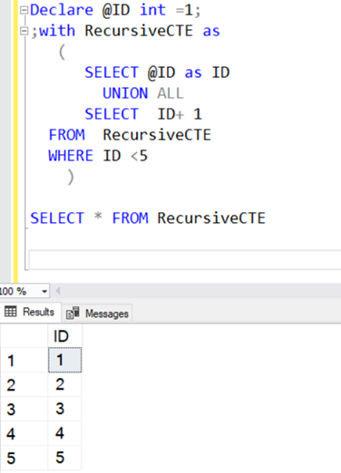 Recursive Common Table Expressions