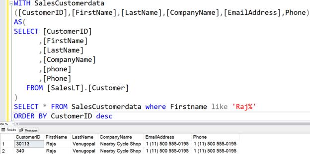 external columns are defined