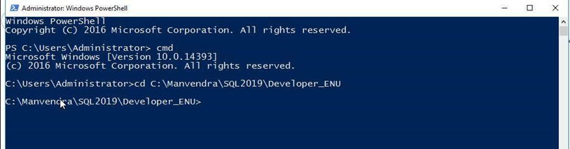 SQL Server installation files are saved