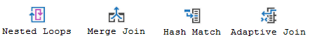 The 4 different physical join operators used in Execution Plans.