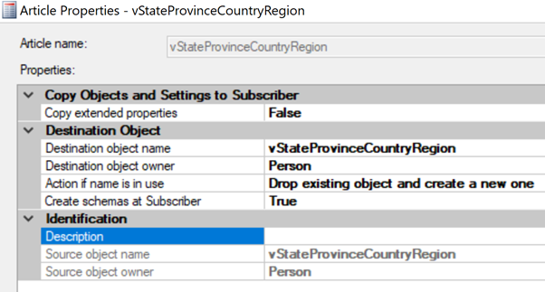 Indexed View Article Properties