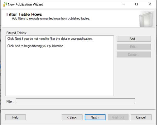 Filter Table Rows