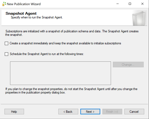 Configure Snapshot Agent