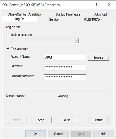 SQL Server(MSSQLSERVER)