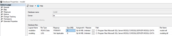 Database Properties of the msdb database