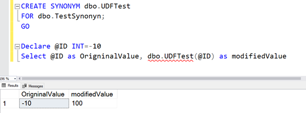 Synonym for user-defined functions