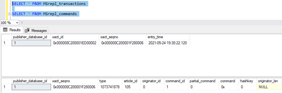 Checking records from Distribution tables