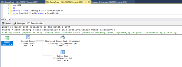 Output of Listing 5b After Primary Key