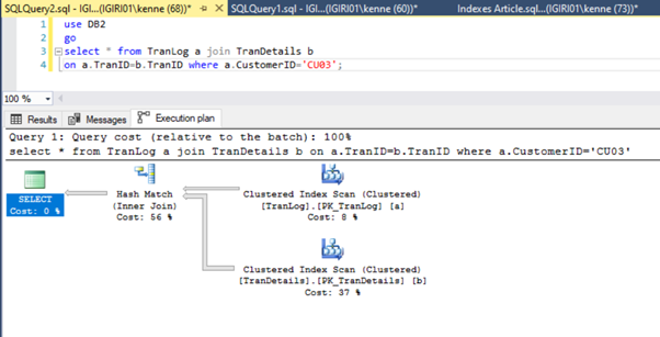 Output of Listing 5a After Primary Key on TranDetails