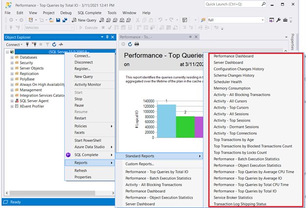 SQL Query Optimization: SQL Server Standard Reports