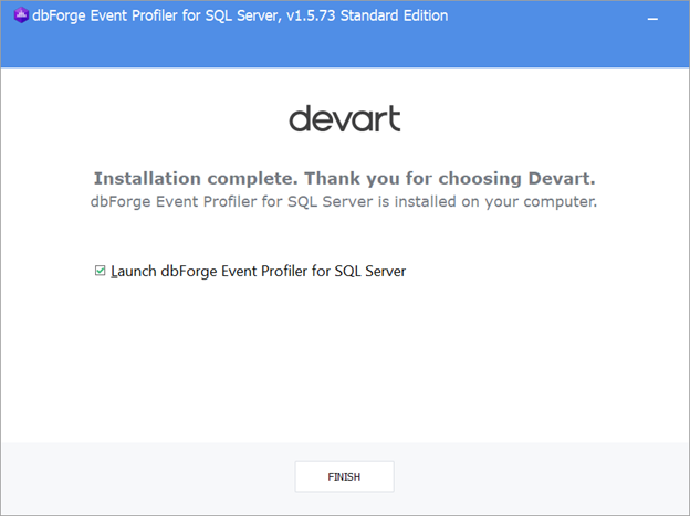 dbForge Event Profiler for SQL Server installation wizard 
