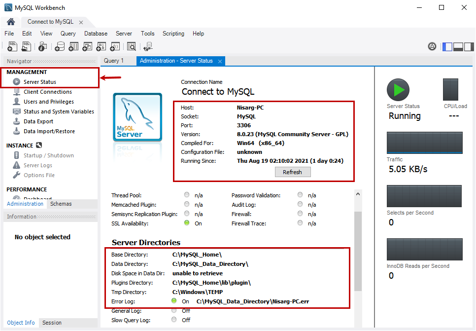 mysql workbench set up the environment