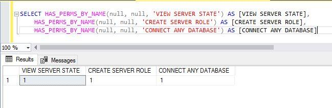 Check Server or Instance-Level Permission