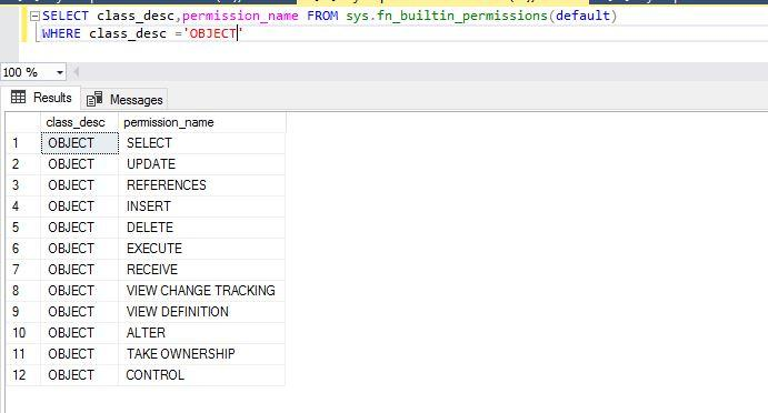 Check OBJECT-LEVEL Permissions