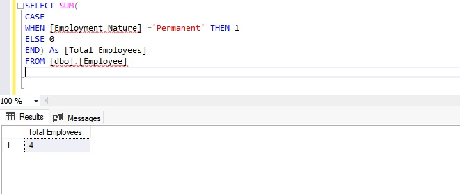 SQL SUM Function with CASE Expressions