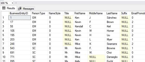 Dynamic SQL in Stored Procedures